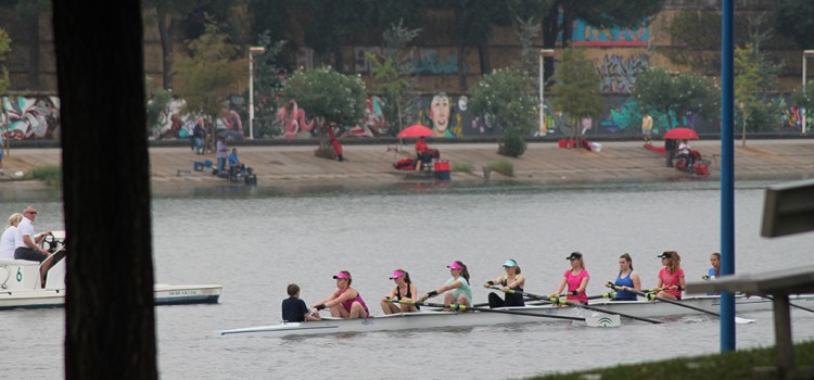 Rowers from the Glasgow Schools Rowing Club in Seville